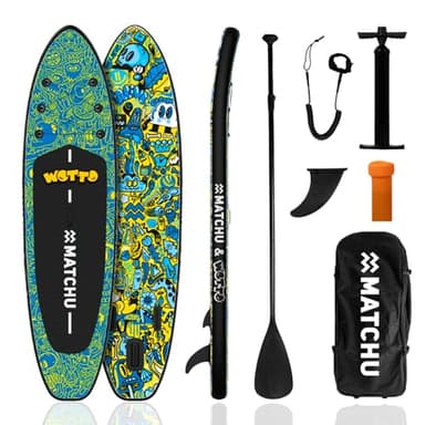 MATCHU - Planche Gonflable Sup Board - Planche à Paddle - Edition limitée - Livré avec Certificat - Kit Complet - 320x81x15 CM - Charge maximale 150 KG - Collection Art (Wotto Collection)