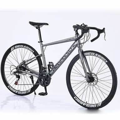 Vélo de Route VTT en Acier a Haute Teneur en Carbone Vitesse Variable Ultra-Léger Femme et Homme Adulte Vélo de Ville de Course Rapide D,30-Speed