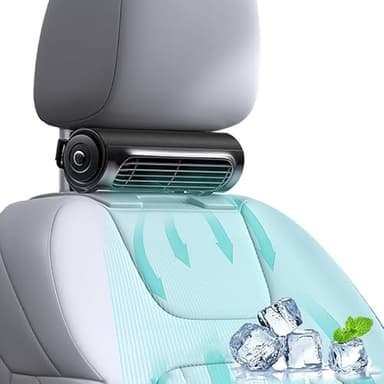 Nouveau ventilateur de siège d'auto portable de ventilateur d'USB de voiture, refroidisseur de dossier de voiture avec 3 vitesses de vent réglables pour toutes sortes de voitures (Noir)