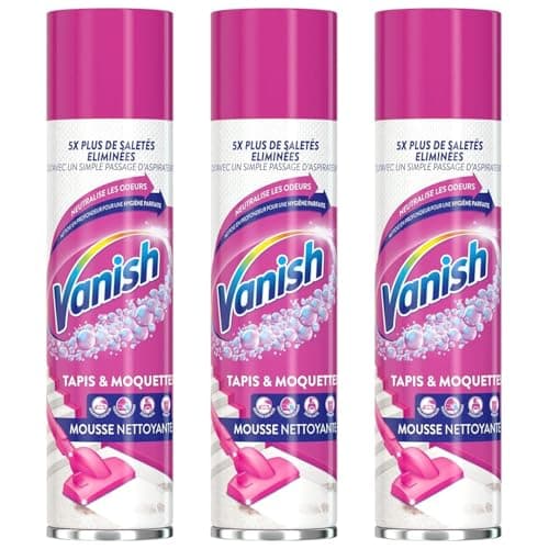 Vanish Mousse Nettoyant Tapis Moquettes - Lot de 3x600ml