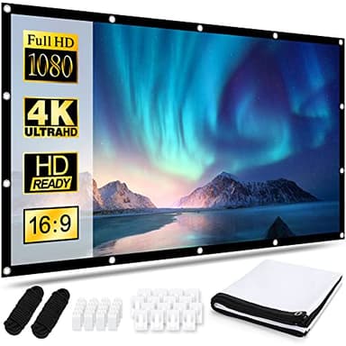 Osoeri Écran de Projection Portable Pliable Extérieur 100 Pouces, 16: 9 HD, Double Face Anti-Plis Projection pour Vidéoprojecteurs, Écran pour Cinéma Maison, Fête, Nuit de Cinéma, Commercial