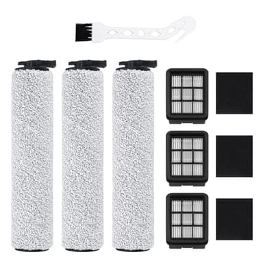 DingGreat Pour aspirateur eau et poussière sans fil Bissell Crosswave HF3 - Kit de filtres et de rouleaux de brosse de qualité supérieure pour une performance de nettoyage optimale