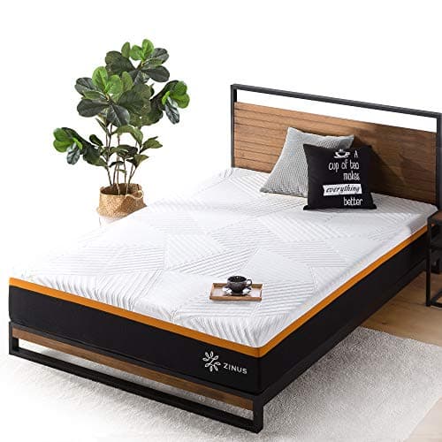 Zinus Matelas 160x200 cm - Hauteur du matelas 25cm - Matelas Cooling Copper en mousse à mémoire de forme et ressorts ensachés - Matelas hybride