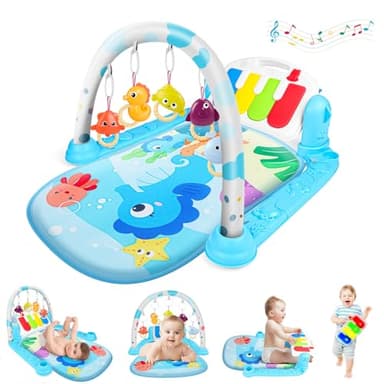 nicknack Tapis d'éveil Bébé, Tapis de Jeux Bebe pour Nouveau, Tapis d’éveil Piano pour Naissance en Garçons Filles 0-6 Mois, Tapis d eveil Bebe 6-12 Mois