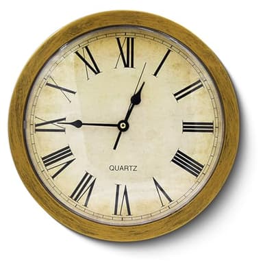 Compartiment secret, coffre fort discret, 10 pouces horloge murale Guide de flux coffre, cachette argent, fort caché avec compartiment caché, secret caché horloge Vintage grand cercle bijoux cash(Or)