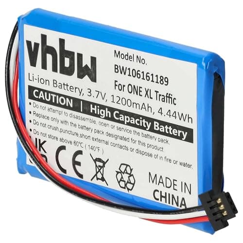 vhbw Batterie Compatible avec Tomtom One XL30, XL 340, 4EG0.001.17, Europe Traffic, V3 GPS, Appareil de Navigation (1200mAh, 3,7V, Li-ION)