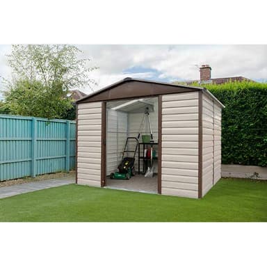 Abri De Jardin Métal Beige Et Marron 5,97m² - 106TBSL