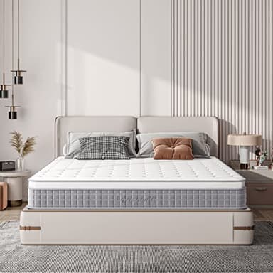 Vesgantti Boxtop Matelas 80x200cm, Épaisseur 25cm, Nova Fashion Matelas à Ressorts Ensachés en Mousse Mémoire de Forme 7 Zones de Confort CertiPUR-US
