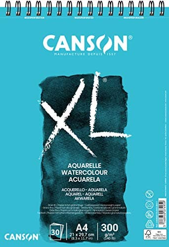 CANSON XL Aquarelle - Album spiralé 30 feuilles A4 300g/m² - Blanc