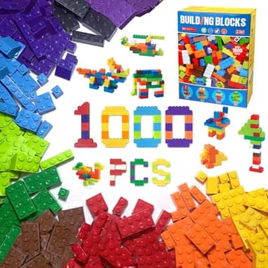 Hanari Boîte de Briques 1000 Stacked, 1.2 kg de Briques en Sandwich, Compatible avec Toutes Les Marques de Briques courantes, Convient aux Enfants à partir de 6 Ans, Jouets de Construction