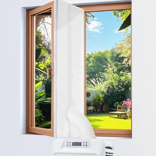 300CM Joint de Fenêtre pour Climatiseur Mobile, Kit de Calfeutrage Climatiseur Mobile pour Fenetre, Fonctionne avec Toutes Unités de Climatisation Portable et Sèche-Linge, Installation Facile (300CM)