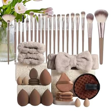 Kit d'outils de maquillage, ensemble complet de pinceaux de maquillage, kit complet d'outils de fond de teint, pinceaux de maquillage, pinceaux de maquillage, pinceaux de fond de teint, applicateurs