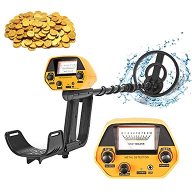 HIUYRFS Détecteurs de Métaux Haute Précision Hauteur Réglable 78-108cm, Professionnel Détecteurs de Métaux Bobine de Recherche Étanche de 25 cm avec pour Enfants et Adultes