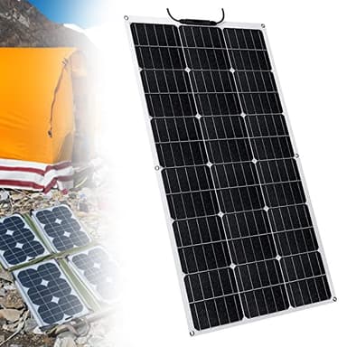 BEIJIAYI Panneau Solaire Monocristallin Semi-Flexible 300 W, Kit Panneau Solaire Module Solaire pour Camping-Car, Caravane, Yacht, Jardin, avec Connecteur,1x300W