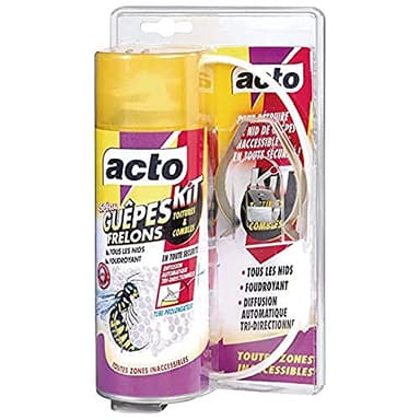 ACTO | KIT TOITURES ET COMBLES Contre les nids de guêpes ou de frelons logés dans des endroits inaccessibles.| GUEP008