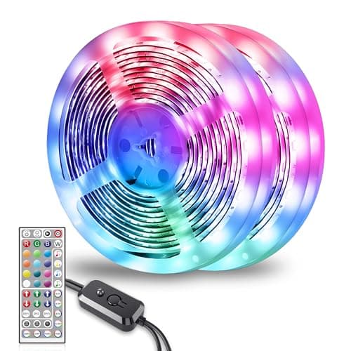 Mexllex Ruban Led 30M,Led Chambre,Bande Led Lumineuse RGB,Bluetooth App Contrôle Synchroniser avec Rythme de Musique,Lumière Led avec Télécommande pour Chambre,Cuisine,Fête,Gaming Room,Plafond(2x15M)