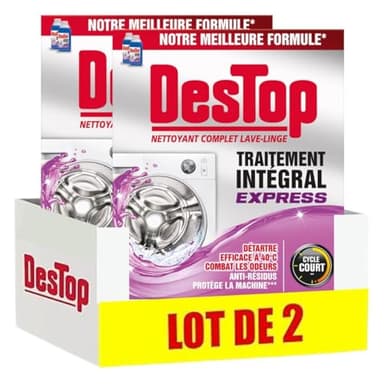 Destop Nettoyant Complet Lave-Linge - 500 ml - Lot de 2