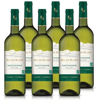 Roche Mazet – Sauvignon – Vin Blanc – IGP Pays d’Oc - Terra Vitis - Lot de 6 bouteilles x 75 cl