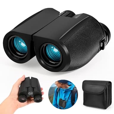 Carastek Puissantes Jumelles Compactes pour Adultes et Enfants Etanche Mini Jumelles Puissante avec BAK4 Prime Objectif FMC pour Observation des Oiseaux Voyage Observation de Chasse