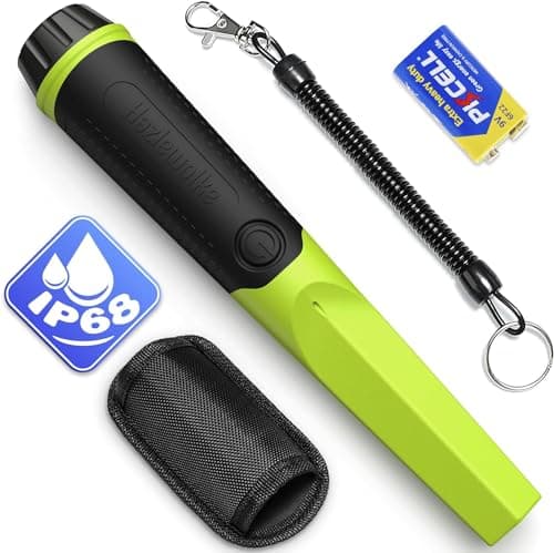 Détecteur de métaux hazlewolke IP68 entièrement étanche avec profondeur de détection de 7,6 cm, recherche à 360° pour adultes et enfants