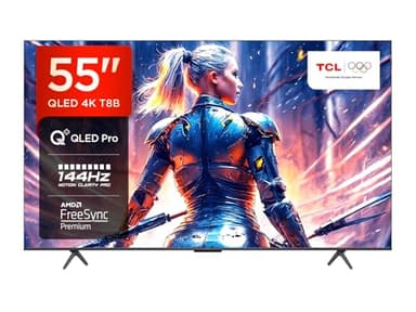 TCL TV QLED 4K 139 cm 55T8B - QLED Pro - 144Hz - Google TV