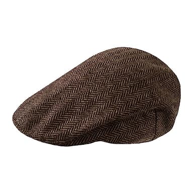 TOSKATOK® Casquette Plate en Tweed pour Hommes-Brown-HERR-SM