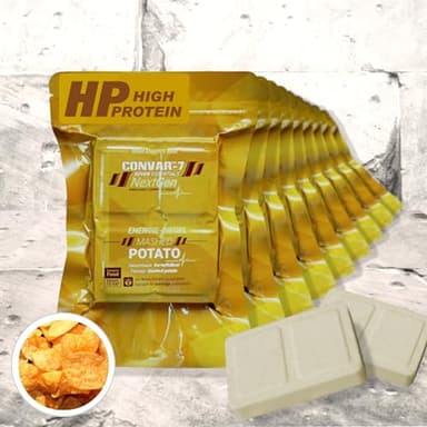 CONVAR-7 Pack barre énergétique Potato, pour sport et activités de plein air, nourriture pour situations d'urgence, ration de survie. Goût chips/pomme de terre, emballage compact longue conservation.