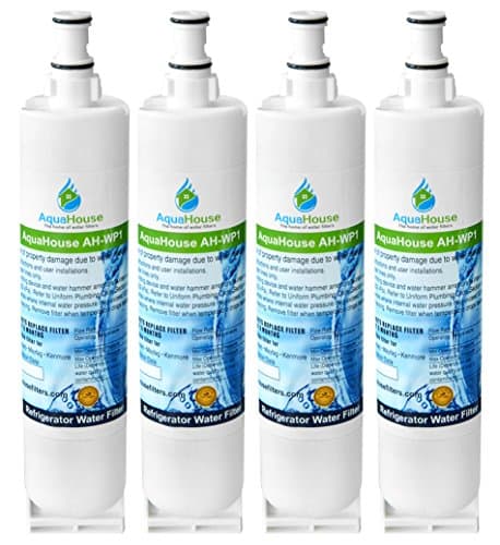 4x AH-WP1 filtre à eau compatible pour Whirlpool réfrigérateur SBS002, 4396508, 481281729632, 461950271171, S20BRS, SBS003