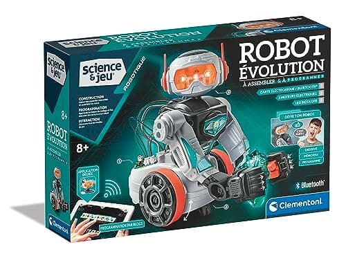 Clementoni |Robot Évolution à Assembler pour Enfants 8+ | Science & Jeu – Robotique | Jouet Éducatif Programmable | Application Bluetooth | 3 Modes de Jeu | Compétences STEM | Idée Cadeau