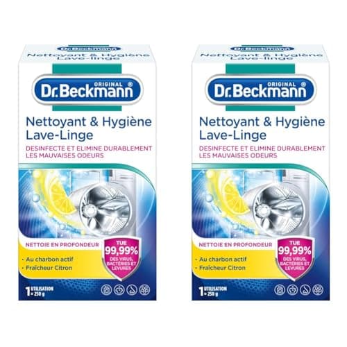 Dr. Beckmann Nettoyant & Hygiène Lave-Linge | Désinfecte et élimine durablement les mauvaises odeurs | 250g (lot de 2)