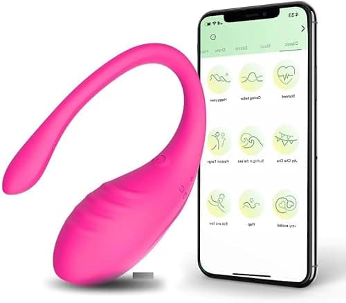 APP Telecommande Pℴ𝓇𝓉𝒶𝒷𝓁e 𝐕𝐢brö 𝐌𝒶sšℯur sans fil Oèuƒ Vibr𝗮nt Femme sans Fil pour C𝓸𝓾pl𝓮 Tèłecommande,O𝓮𝓾f de M𝓪ss𝓪ge en Silicone Masseur Portable 10 Fréquences