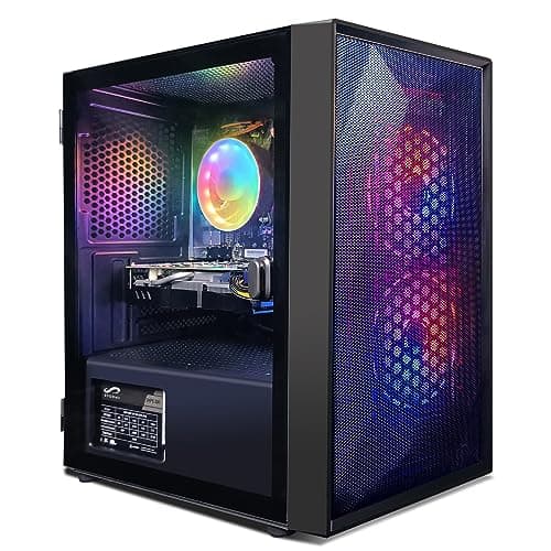 STGsivir PC Gamer Fixe,Ordinateur Gaming,Radeon RX 5500 XT 8Go GDDR6,Intel Core-10100F 4.3GHz-16Go DDR4 RAM,512Go SSD,600M WiFi,BT5,0,RGB Fanx3,W11H64