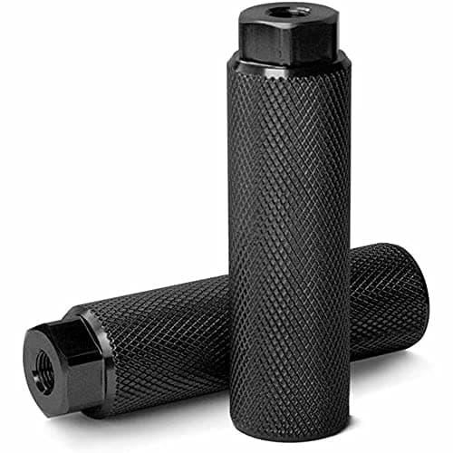 ZONSUSE 1 Paire Bike Pegs Antidérapantes en Alliage d'aluminium Robuste, Repose-Pieds Cylindriques pour Vélos BMX,Pédale de Vélo - pour Cascades à vélo (Noir)