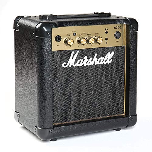 Marshall MG10G Amplificateur combo guitare, ampli d'entraînement adapté à la guitare électrique - noir et dore