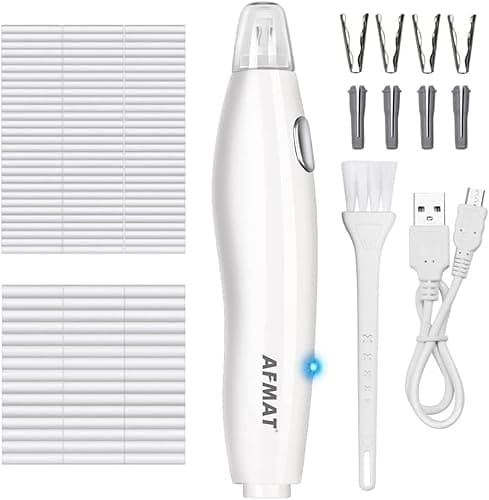 AFMAT Lot de 140 gommes électriques automatiques - Gomme électrique portable USB - Gomme de rechange rechargeable - Pour dessin, croquis -Blanc