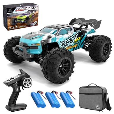 X-Verse Voiture télécommandée SG116 MAX 1:16 - 1:16 - Voiture RC étanche - 80 km/h - 4WD RC - Haute vitesse - Avec moteur sans balais - Pour adultes - 3 batteries