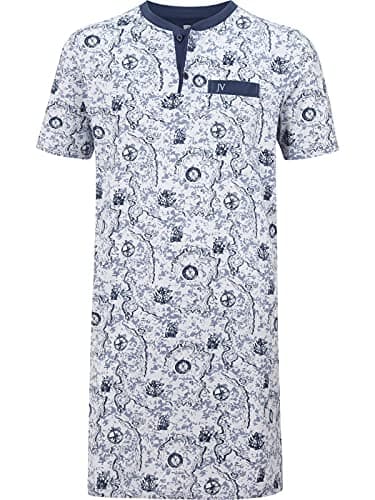 Jan Vanderstorm Homme Chemise De Nuit Unni Bleu L - 52/54