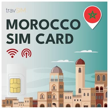 travSIM Maroc Carte SIM | Réseau Orange | 10 GB Mobile Data | Hotspot Disponible | Roaming Gratuit dans Le Bassin méditerranéen | Le Plan de la Carte SIM Maroc est valable 14 Jours.