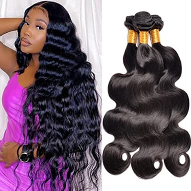 Bele Cheveux humains de vague de corps de 3 paquets 12 14 16 pouces prolongations brésiliennes de tissage de cheveux de vague de corps de 12A pour des femmes la couleur naturelle peut être teinte