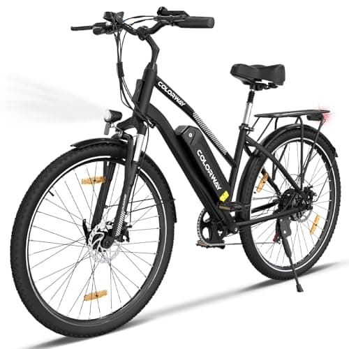 COLORWAY Velo electrique, ebike de 28 Pouces pour hommes et femmes, vélo électrique de ville avec au lithium amovible 36V 15Ah, 7 vitesses avec moteur 250W, écran intelligent, autonomie de 45 à 100 km
