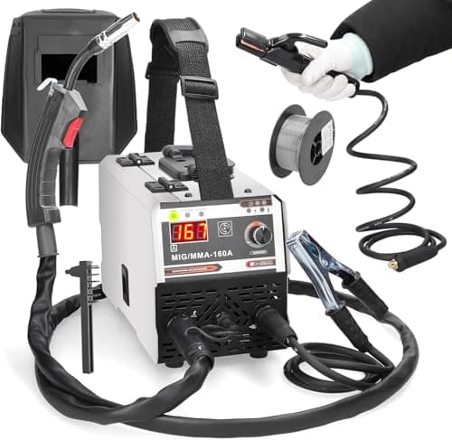KKnoon Poste à souder, soudeuse à fil continu, soudage au CO2 et soudage manuel, soudeuse multifonction DC IGBT avec mécanisme d'alimentation en fil intégré à onduleur