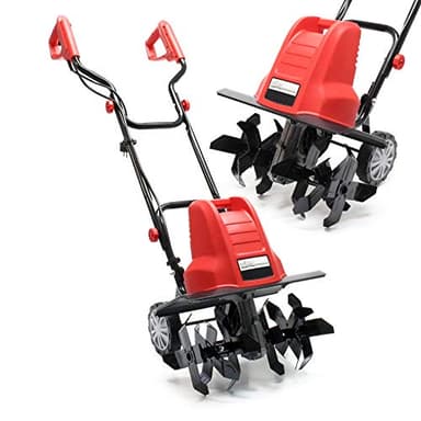 WilTec Motobineuse électrique 1500 W – Vitesse à Vide 400 TR/Min – Profondeur de Travail 220 mm – Motoculteur pour Binage Sarclage Ensemencement – Fraiseuse de Jardin Jardinage