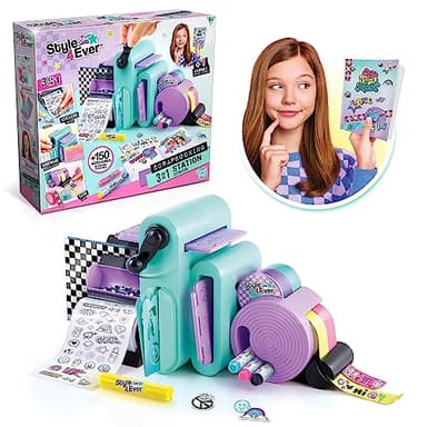 Canal Toys - Studio de Scrapbooking 3 en 1 - Carnet à Personnaliser - Kit Atelier Loisir Créatif Enfant - 150+ Accessoires DIY - Cadeau Fille - Dès 6 Ans - OFG 275, Noir