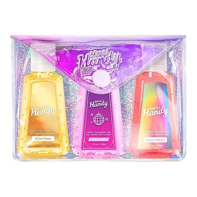 Merci Handy - Gel Mains Glitter Fever 30ml x 3 - Paillettes et Propreté - Sans Rinçage - Texture Non Collante