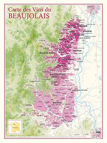 Carte des vins du Beaujolais