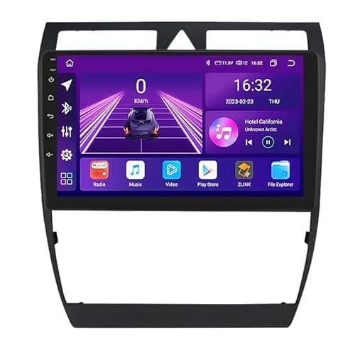 TXBZQKJ Autoradio Android 11 pour Audi A6 S6 RS6 C5 1997-2004, avec écran Tactile 9" Radio Prend en Charge Le contrôle du Volant Bluetooth Main Libre GPS Caméra de recul,V5