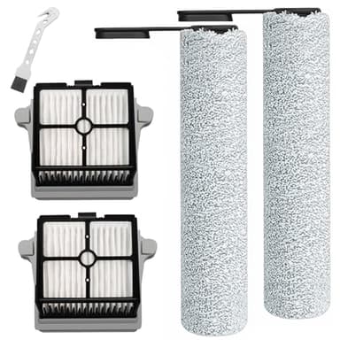DianSung Brosse à rouleau + filtre de rechange pour pour Tineco Floor One S7 PRO pour aspirateur sec et humide, ensemble d'accessoires 2 rouleaux de brosse + 2 filtres