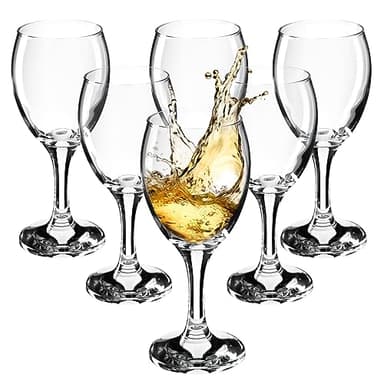 KADAX Verres à vin, verres à vin lavables au lave-vaisselle, verres élégants pour vin rouge et blanc, verres à vin de style long, verres à vin (6 x 200 ml, pour vin blanc)