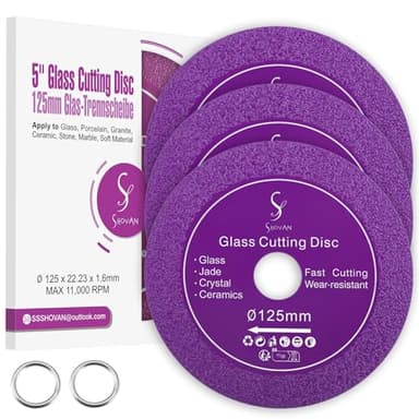 Lot de 3 disque diamant 125 carrelage, disques de coupe diamantés de pour meuleuse d'angle, roue de lame de scie fine pour verre, carreaux de céramique, marbre, jade, outil de polissage