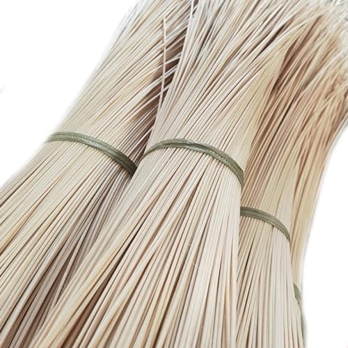 3mm Naturel Ronde Rotin Osier pour Vannerie, 250g Sangle Rouleau de Cannage pour Chaise Fauteuil, Tuyau Rotin à Tresser Tressé Matériel de Réparation en Osier Bambou pour Meubles Bricolage(3mm/30m)